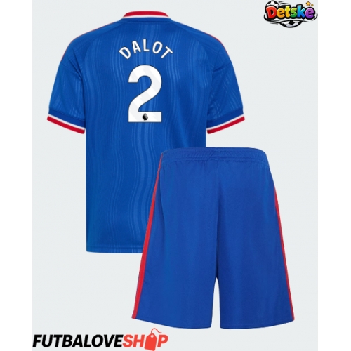 Dres Manchester United Diogo Dalot #2 Preč pre deti 2026-27 Krátky Rukáv (+ trenírky)